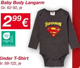 KiK Baby Body Langarm Angebot