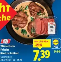Lidl Wiesentaler Frische Rindsschnitzel Angebot