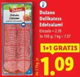 Lidl Dulano Delikatess Edelsalami Angebot