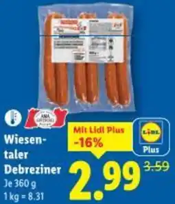 Lidl Wiesen- taler Debreziner Angebot