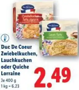 Lidl Duc De Coeur Zwiebelkuchen, Lauchkuchen oder Quiche Lorraine Angebot