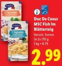 Lidl Duc De Coeur MSC Fish im Blätterteig Angebot