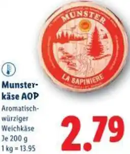Lidl Munster- käse AOP Angebot
