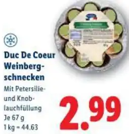 Lidl Duc De Coeur Weinberg- schnecken Angebot