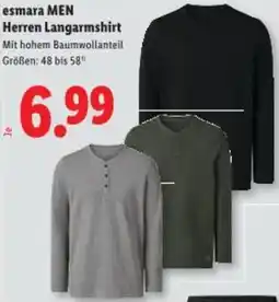 Lidl esmara MEN Herren Langarmshirt Angebot
