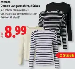 Lidl esmara Damen Langarmshirt Angebot
