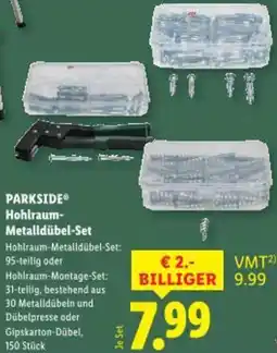 Lidl Parkside Hohlraum- Metalldübel-Set Angebot
