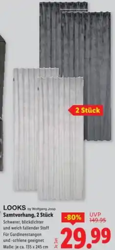 Lidl LOOKS by Wolfgang Joop Samtvorhang Angebot