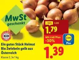Lidl Bio Zwiebeln gelb Angebot