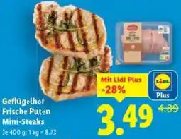 Lidl Geflügelhof Frische Puten Mini-Steaks Angebot
