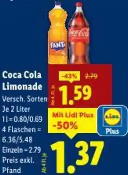 Lidl Coca Cola Limonade Angebot