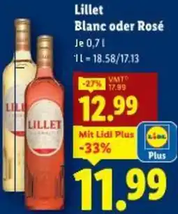 Lidl Lillet Blanc oder Rosé Angebot