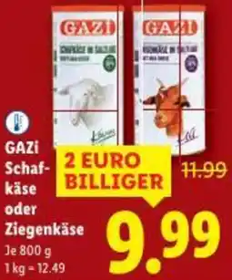 Lidl GAZİ Schaf- käse oder Ziegenkäse Angebot