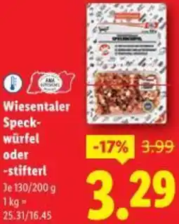 Lidl Wiesentaler Speck- würfel oder -stifterl Angebot