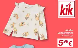 KiK Kinder Langarmshirt Angebot