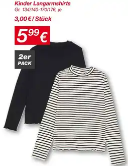 KiK Kinder Langarmshirts Angebot