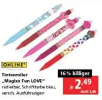 Pagro Diskont Tintenroller Magixx Fun LOVE Angebot
