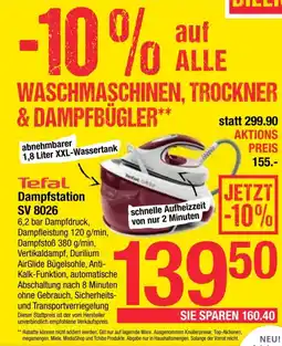 Maximarkt Tefal Dampfstation SV 8026 Angebot
