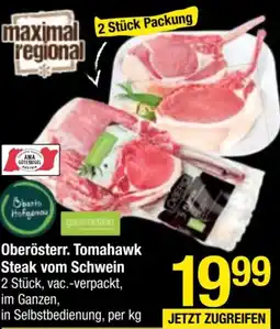 Maximarkt Oberösterr. Tomahawk Steak vom Schwein Angebot