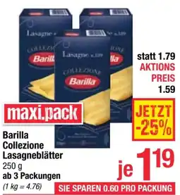 Maximarkt Barilla Collezione Lasagneblätter Angebot