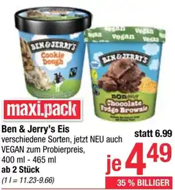Maximarkt Ben & Jerry's Eis Angebot