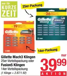 Maximarkt Gillette Mach3 Klingen Angebot