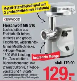 Maximarkt Fleischwolf MG 510 Angebot