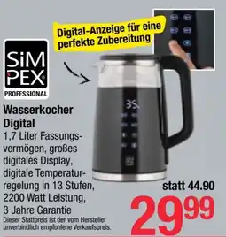 Maximarkt Wasserkocher Digital Angebot