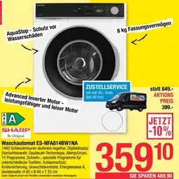 Maximarkt Sharp Waschautomat ES-NFA814BW1NA Angebot