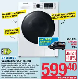 Maximarkt SAMSUNG Waschtrockner WD81TA049BE Angebot