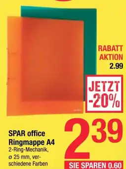 Maximarkt SPAR office Ringmappe A4 Angebot