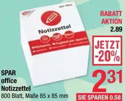 Maximarkt SPAR office Notizzettel Angebot