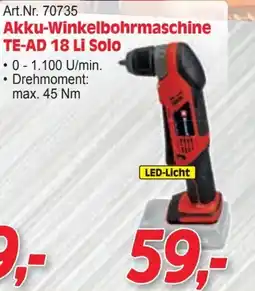 Zgonc Akku-Winkelbohrmaschine TE-AD 18 Li Solo . Angebot