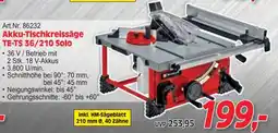 Zgonc Akku Tischkreissäge TE-TS 36/210 Solo Angebot