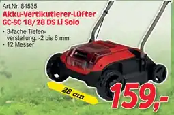 Zgonc Akku-Vertikutierer Lüfter GC-SC 18/28 DS Li Solo Angebot