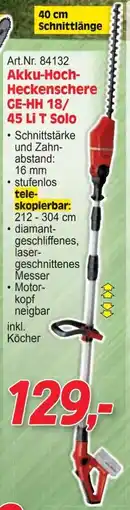 Zgonc Akku-Hoch Heckenschere GE-HH 18/ 45 Li T Solo Angebot