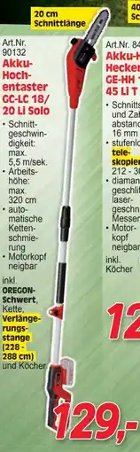 Zgonc Akku- Hochentaster GC-LC 18/ 20 Li Solo Angebot