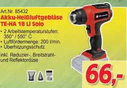 Zgonc Akku-Heißluftgebläse TE-HA 18 Li Solo Angebot