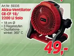 Zgonc Akku Ventilator GE-CF 18/ 2200 Li Solo Angebot