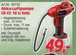 Zgonc Akku-Luftpumpe CE-CC 18 Li Solo Angebot