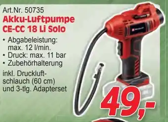 Zgonc Akku-Luftpumpe CE-CC 18 Li Solo Angebot