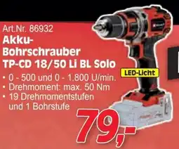 Zgonc Akku- Bohrschrauber TP-CD 18/50 Li BL Solo Angebot