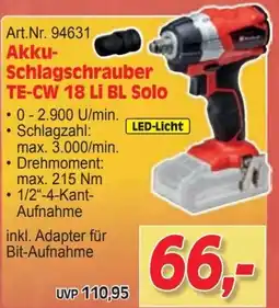 Zgonc Akku Schlagschrauber TE-CW 18 LI BL Solo Angebot