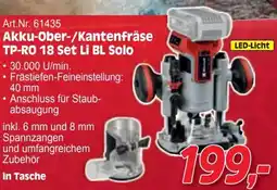 Zgonc Akku-Ober Kantenfräse TP-RO 18 Set Li BL Solo Angebot