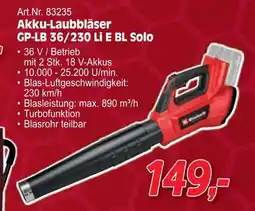 Zgonc Akku Laubbläser GP-LB 36/230 LI E BL Solo Angebot