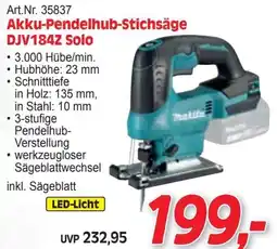 Zgonc Makita Akku-Pendelhub-Stichsäge DJV184Z Solo Angebot