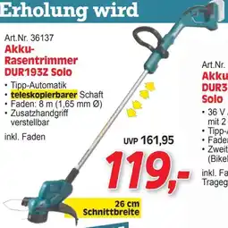 Zgonc Makita Akku Rasentrimmer DUR193Z Solo Angebot
