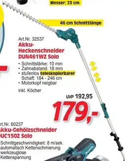 Zgonc Makita Akku Heckenschneider DUN461WZ Solo Angebot