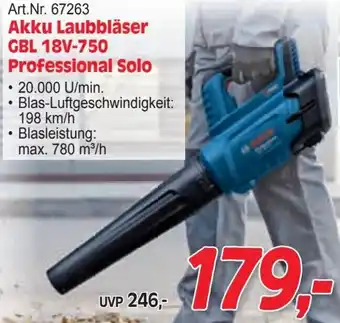 Zgonc Bosch Akku Laubbläser GBL 18V-750 Professional Solo Angebot