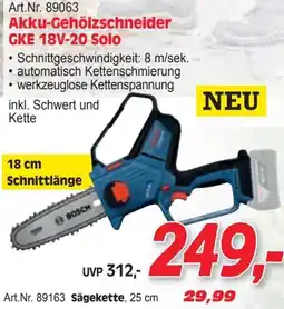 Zgonc Bosch Akku-Gehölzschneider GKE 18V-20 Solo Angebot